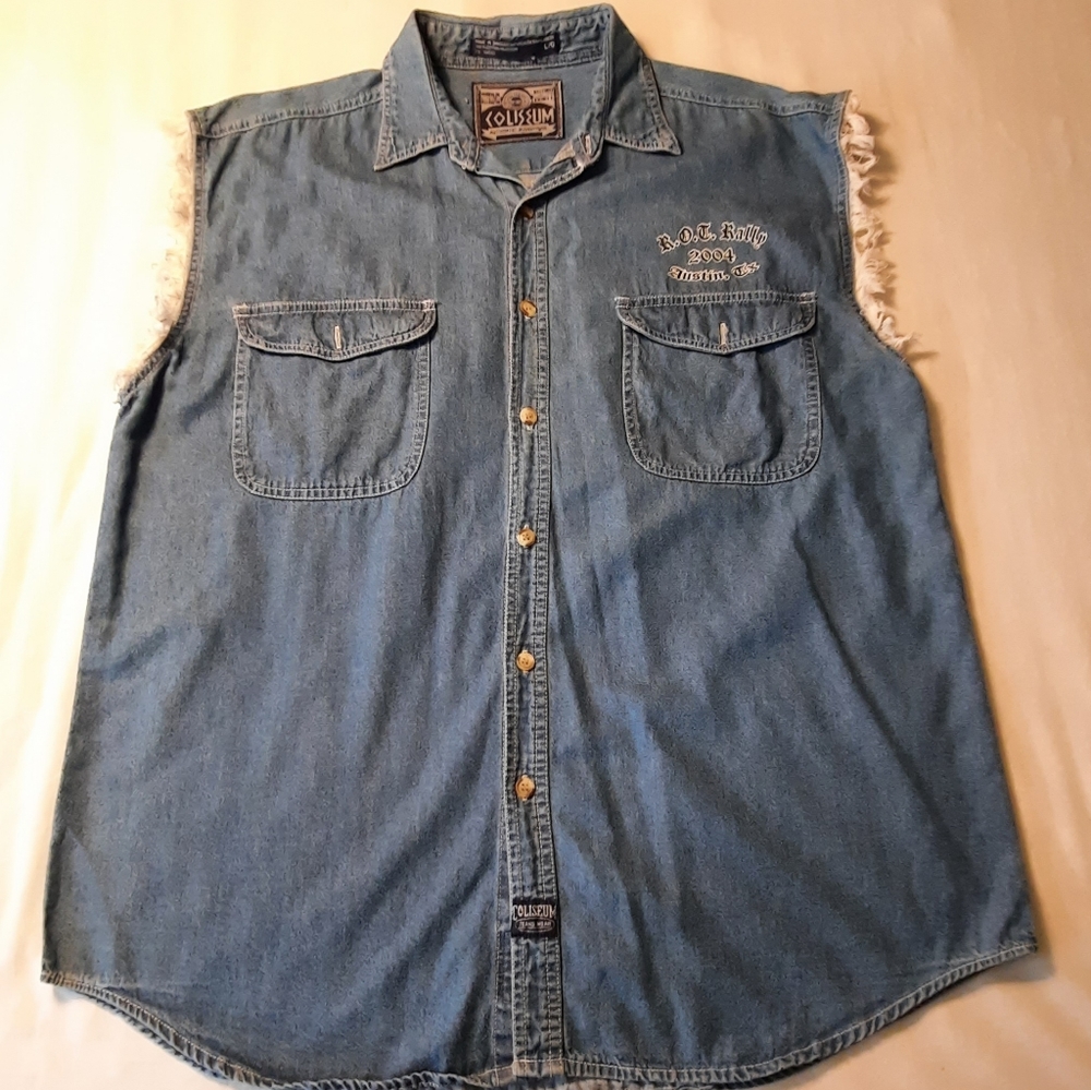 Original Coliseum Blues Authentic Jeanswear Men's sleeveless shirt Size L/G